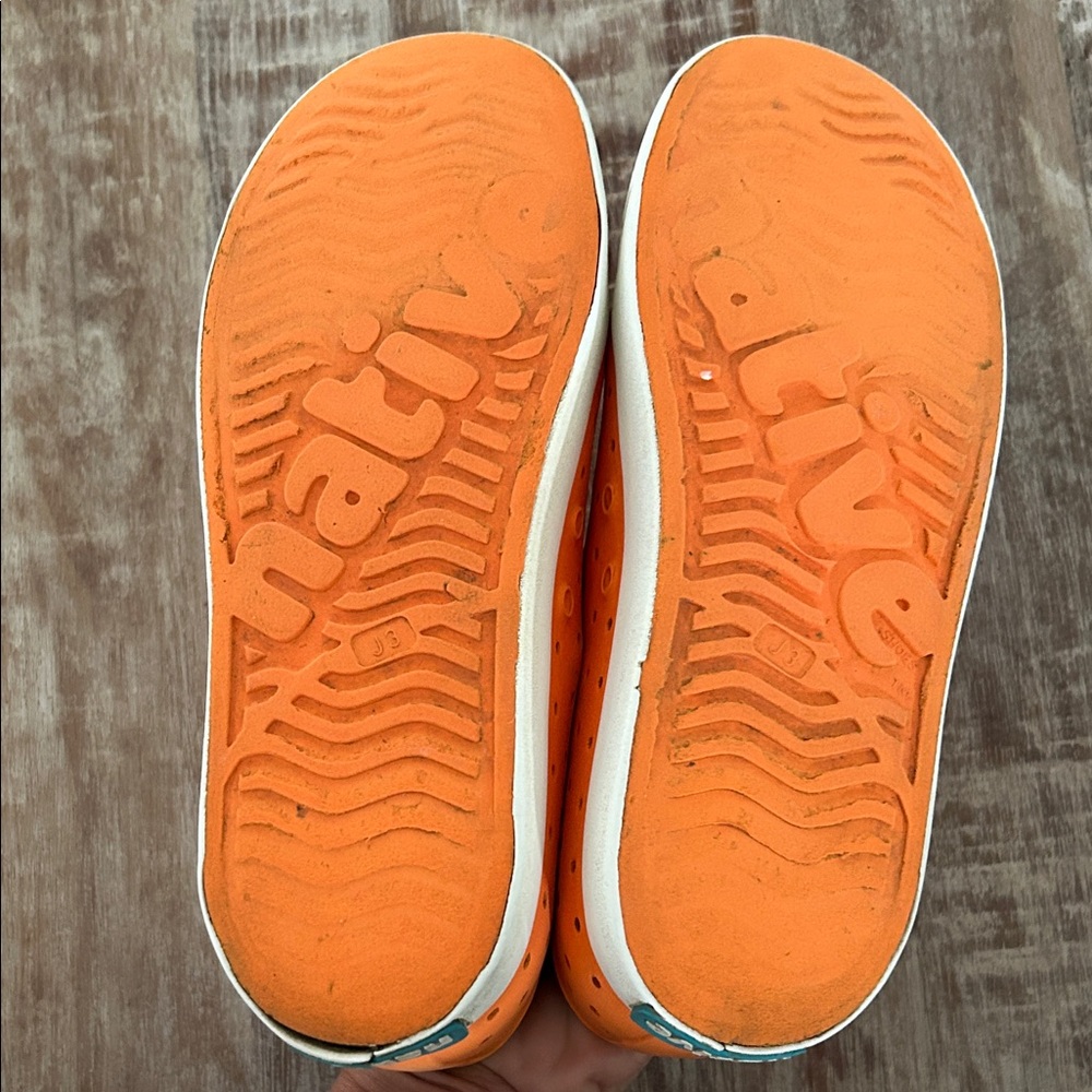 Native Bright Orange Perforated Slip-Ons - Picture 4 of 6